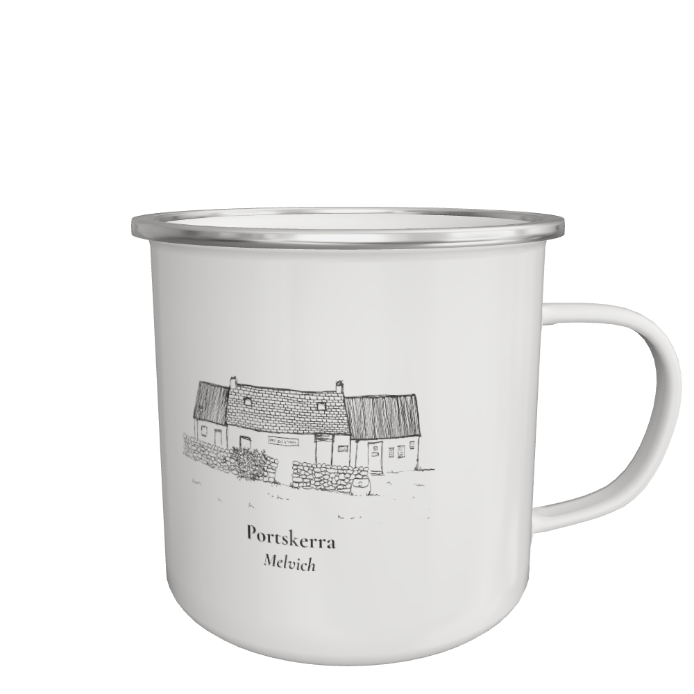 White West End Stores (Portskerra, Melvich) Enamel Mug